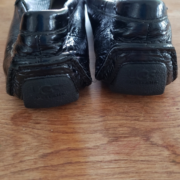 Black Leather UGG Loafers - Picture 7 of 10